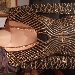 Red Carpet Celebrity Movie Star Sequinned Stunning Fancy Party Dress Size 5/6.